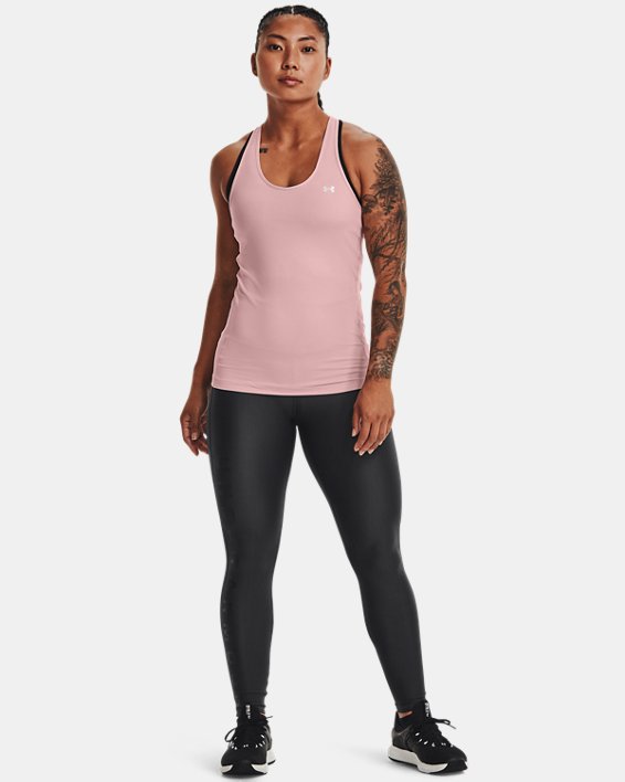 Damen HeatGear® No-Slip Waistband Full-Length-Leggings, Gray, pdpMainDesktop image number 2